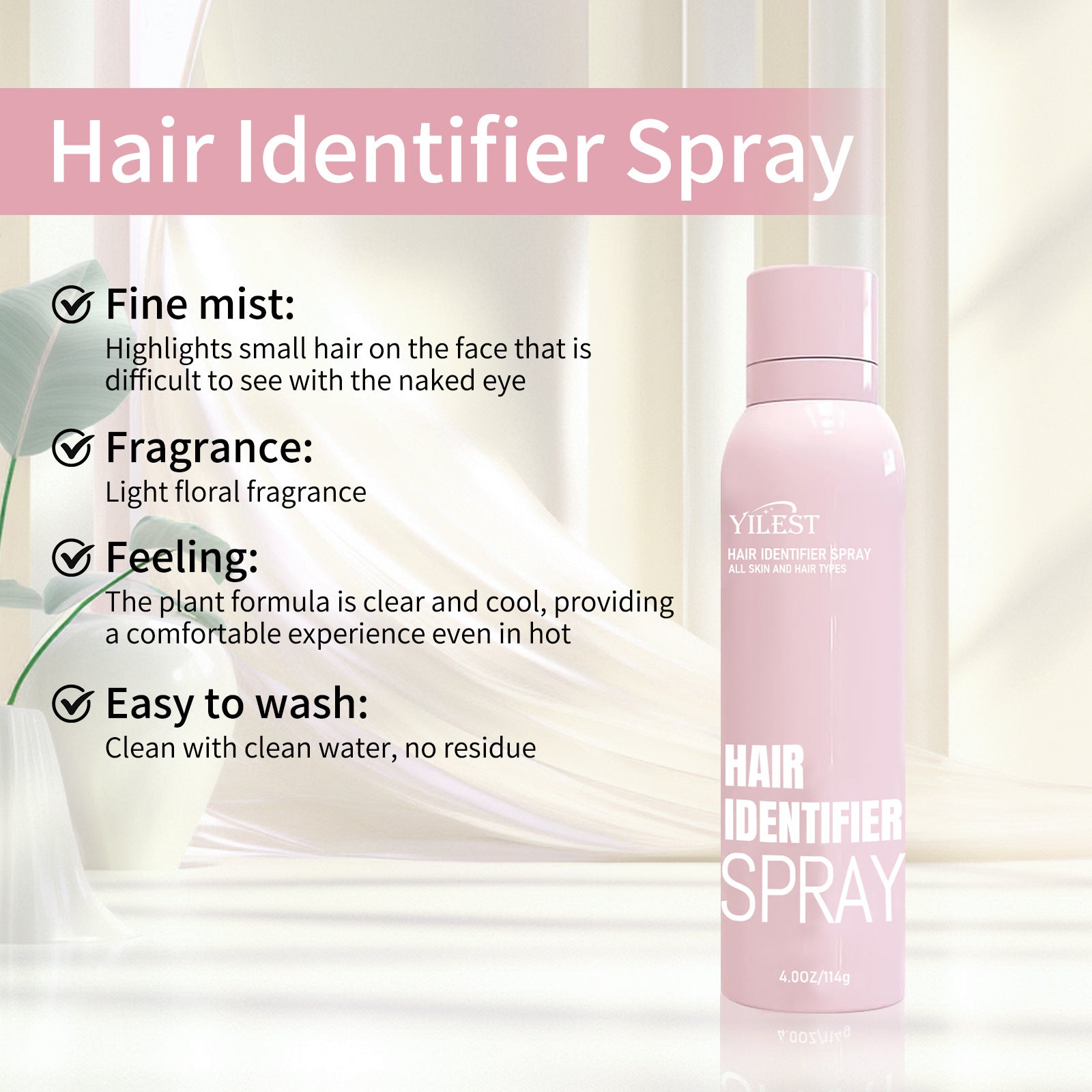 Hair Identifier Spray for Facial Fine Hair