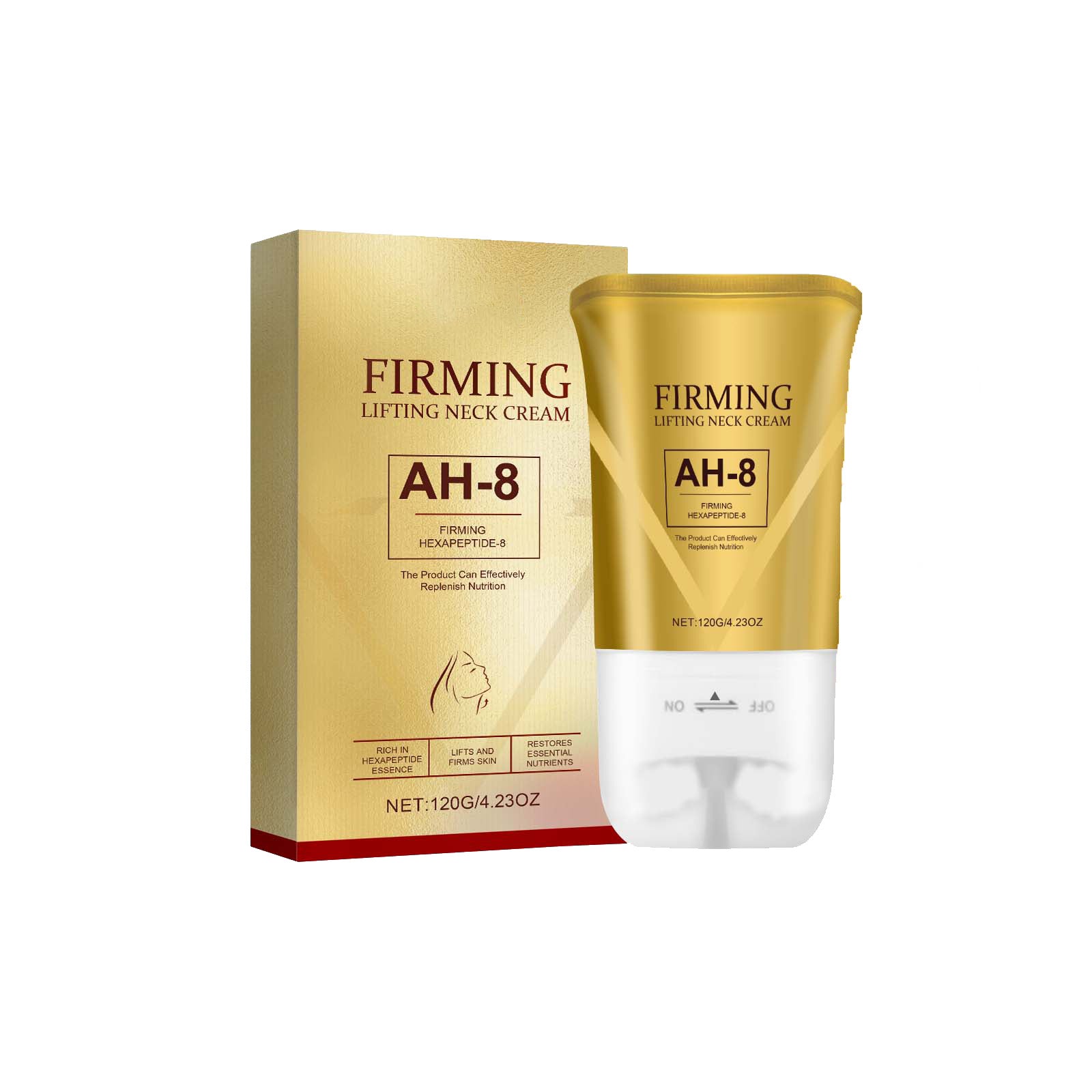 Neck Firming Roller Cream for Hydration and Wrinkle Reduction